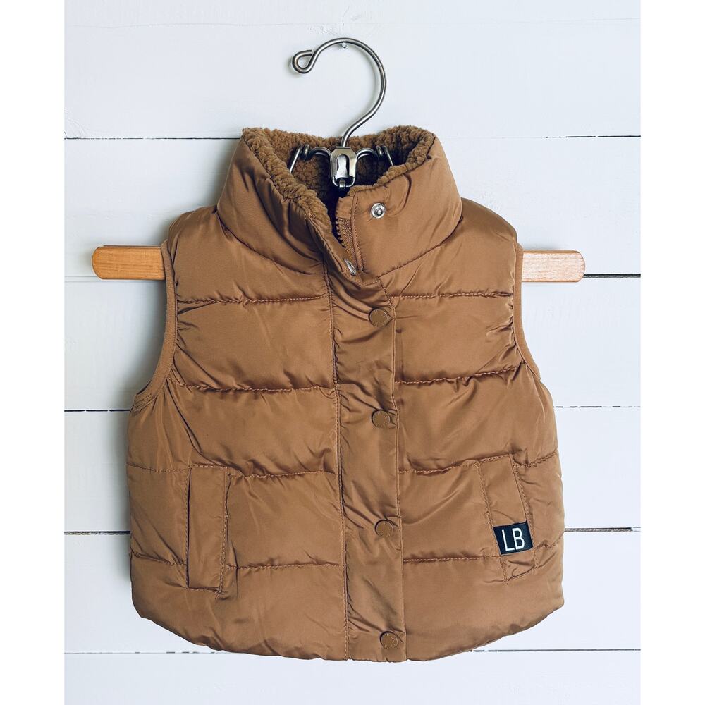 Infant Boys' Little Bipsy Sherpa Lined Puffer Vest, Size 6-12 Months
